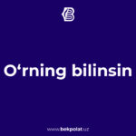 O‘RNING BILINSIN