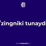 OʻZINGNIKI TUNAYDI…